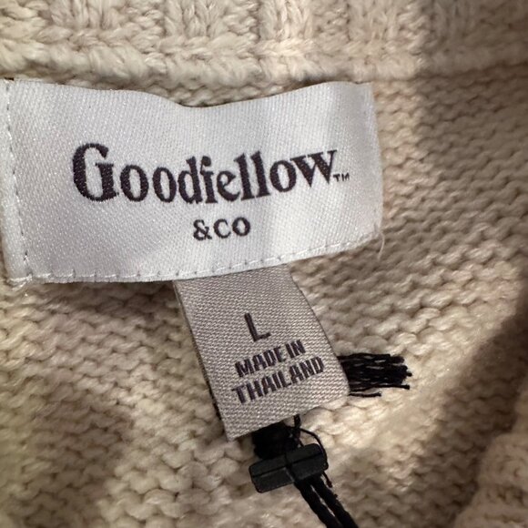 GOODFELLOW MENS LARGE OATMEAL SWEATER NEW MOCK NECK - Picture 7 of 8